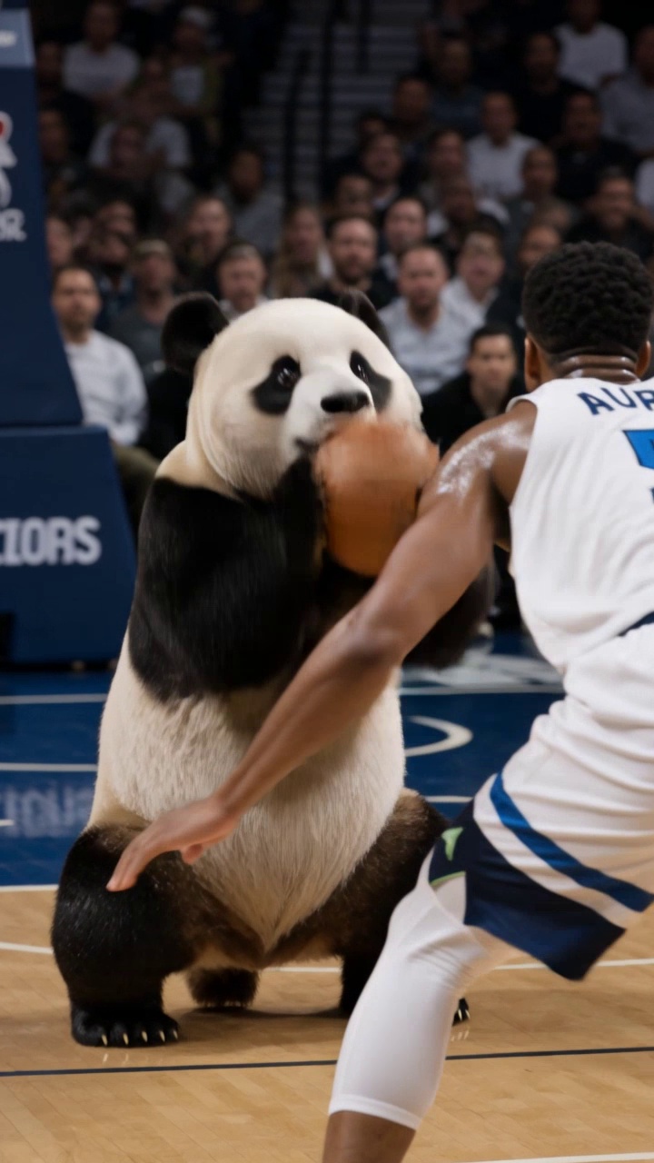 Video: A Panda Hits a Clutch 3-Point Field Goal — AI Short ...