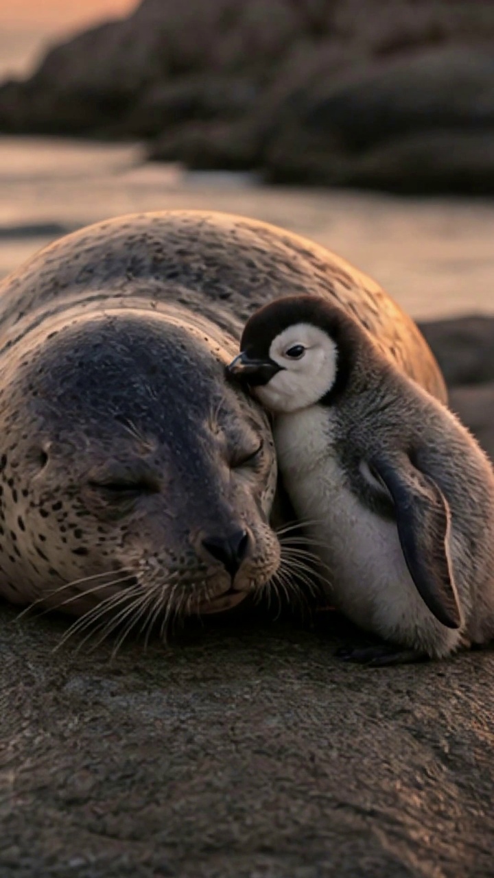 Video: A Harbor Seal Waits for a Penguin Friend — AI Short ...