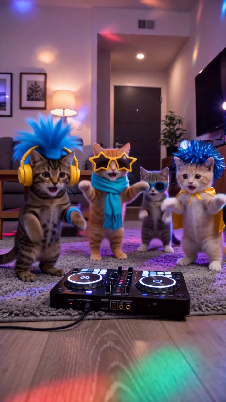 Video: Five Kittens Throw a Secret DJ Party — AI Short | Re...