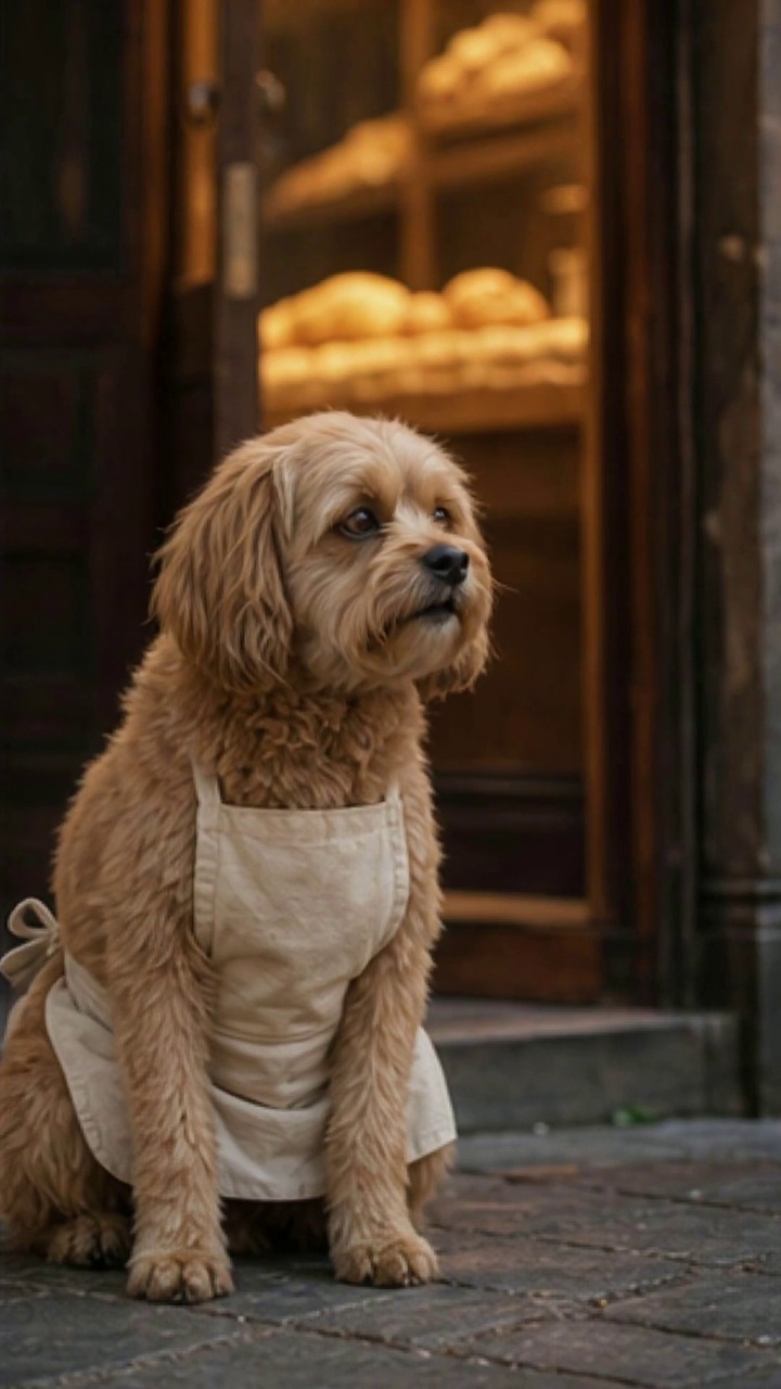 Video: A Bakery Dog Shares the Warm Doorway — AI Short | Lo...